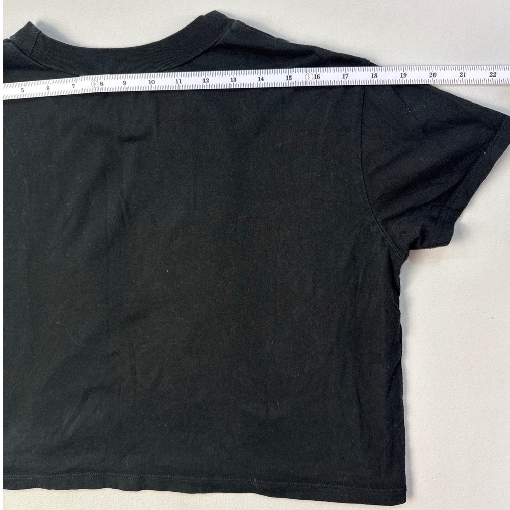 Alternative CrossFit Aptos Womens M Black Neon Retro Graphic Crop Top T-Shirt - Picture 7 of 8